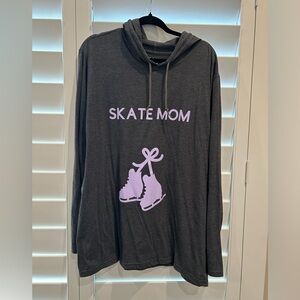 Skate Mom Figure Skating Hoodie Sweatshirt XL